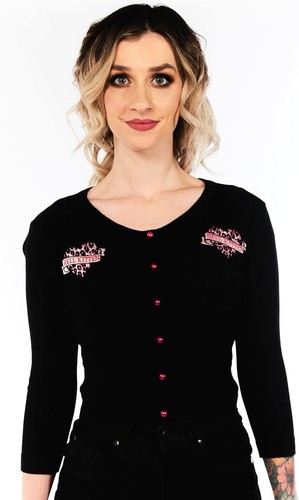 Cardigan donna sourpuss - cardigan, "hell