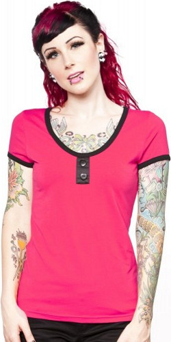 Shirt sourpuss rosa heart - t-shirt, i
