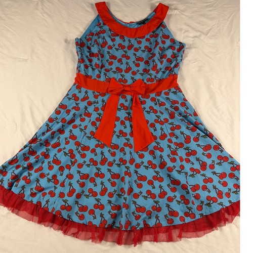 Abito sourpuss blu stampa - sourpuss,