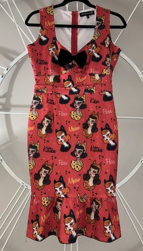 Abito sourpuss rosso nero - sourpuss,